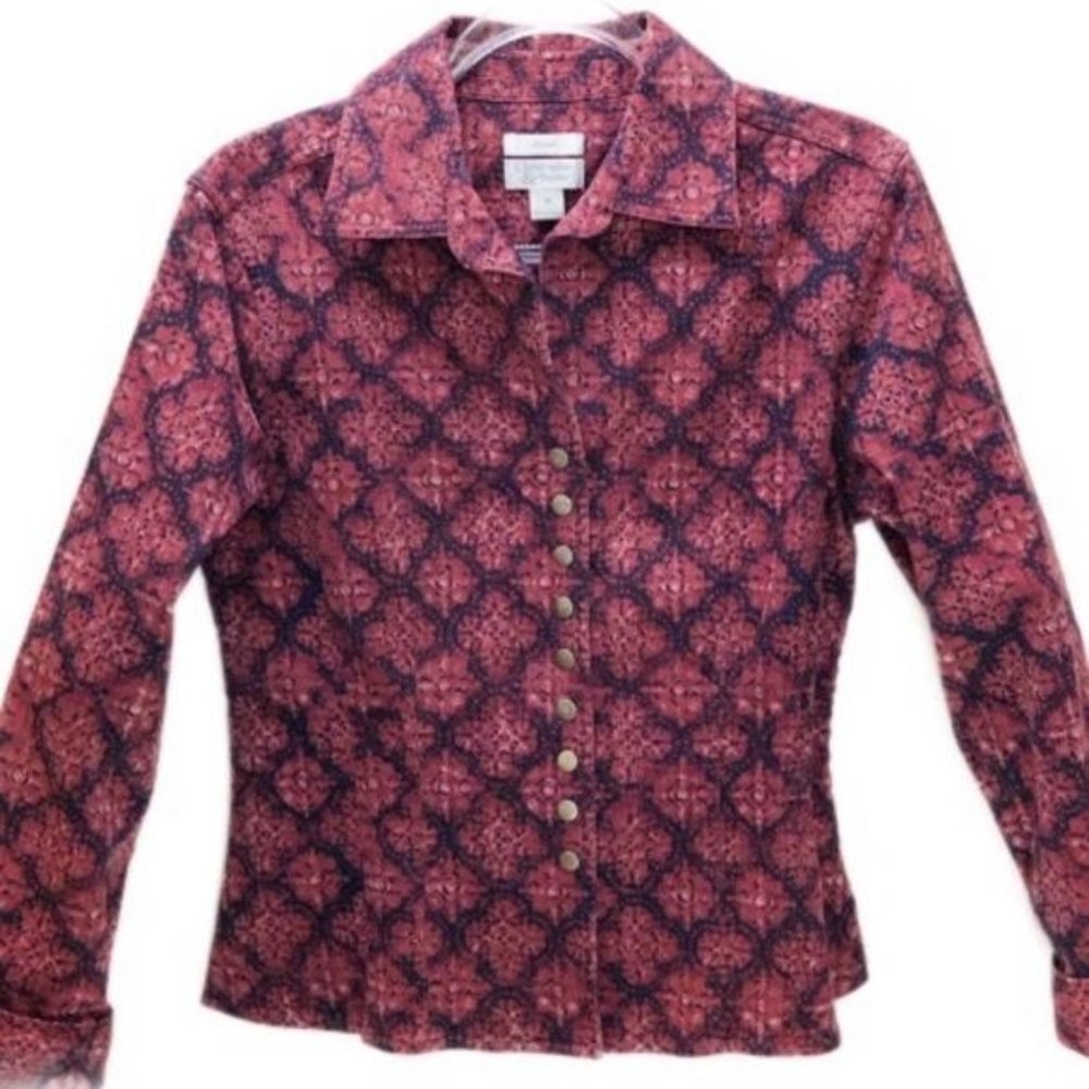 Christopher & Banks Burgundy Jacket Size M